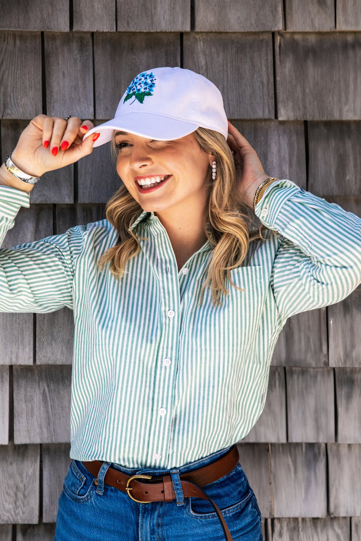 Hydrangea Bloom Hat in Navy