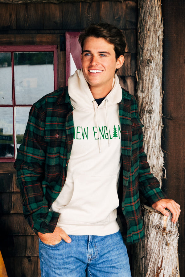 New England Pine Hoodie in Cream
