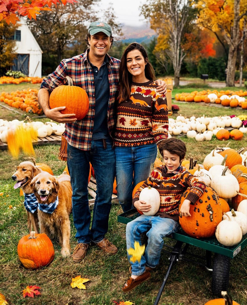 Fox and Foliage Kids Sweater