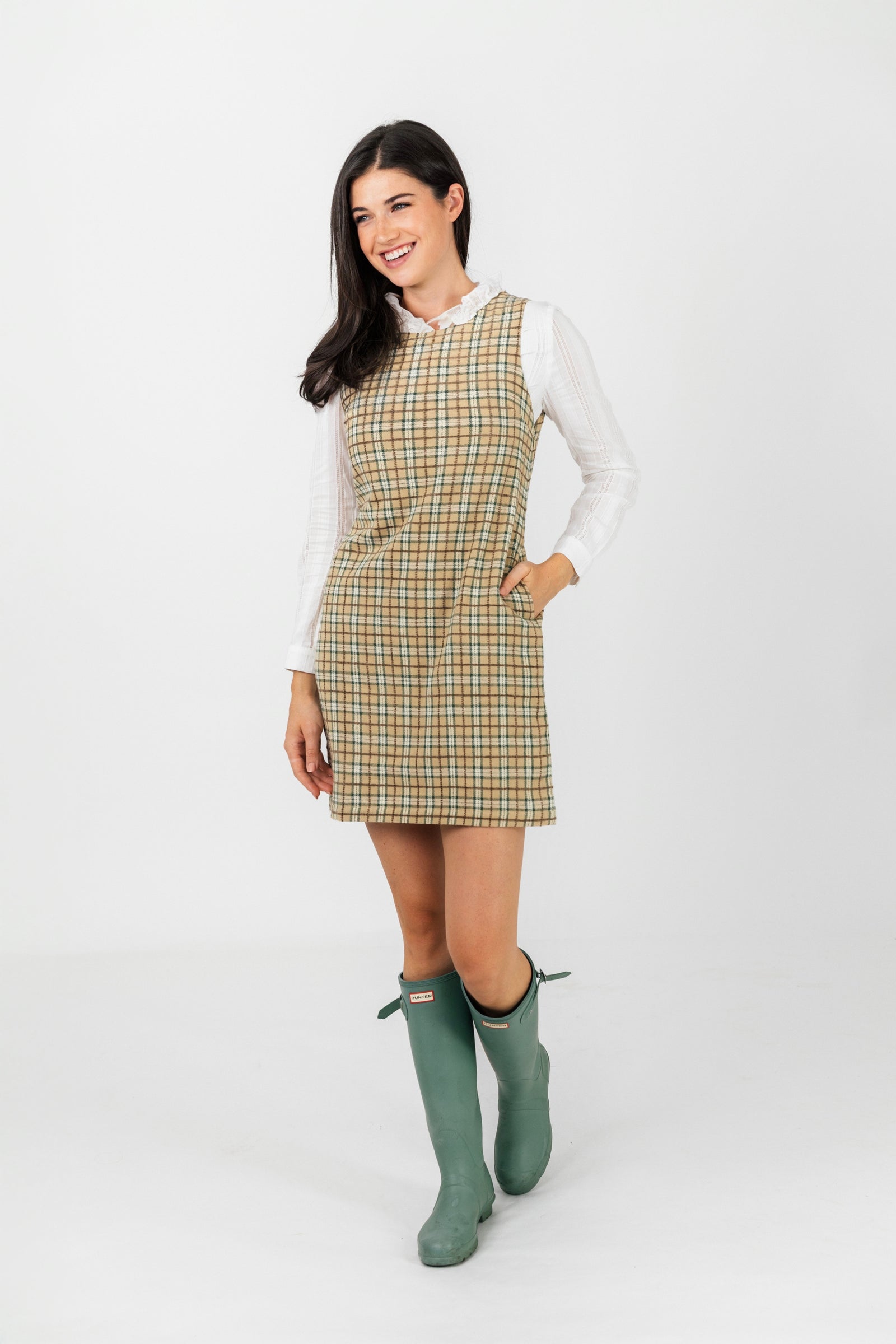 KJP Women's Oak Haven Plaid Shift Dress – Kiel James Patrick