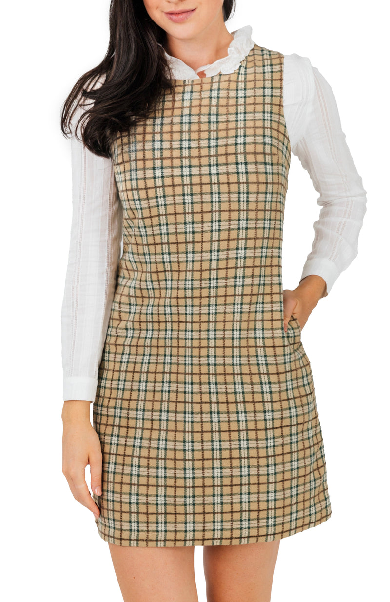 KJP Women's Oak Haven Plaid Shift Dress – Kiel James Patrick KJP Women's Oak Haven Plaid Shift Dress – Kiel James Patrick
