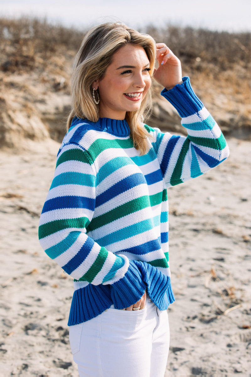 The Ocean Lagoon Striped Sweater