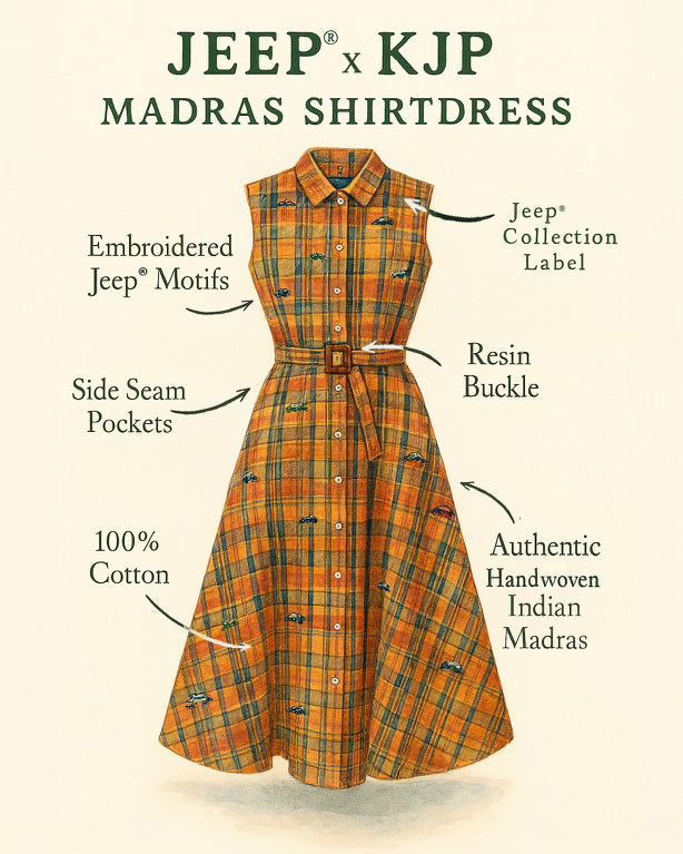 Jeep® x KJP Embroidered Madras Dress