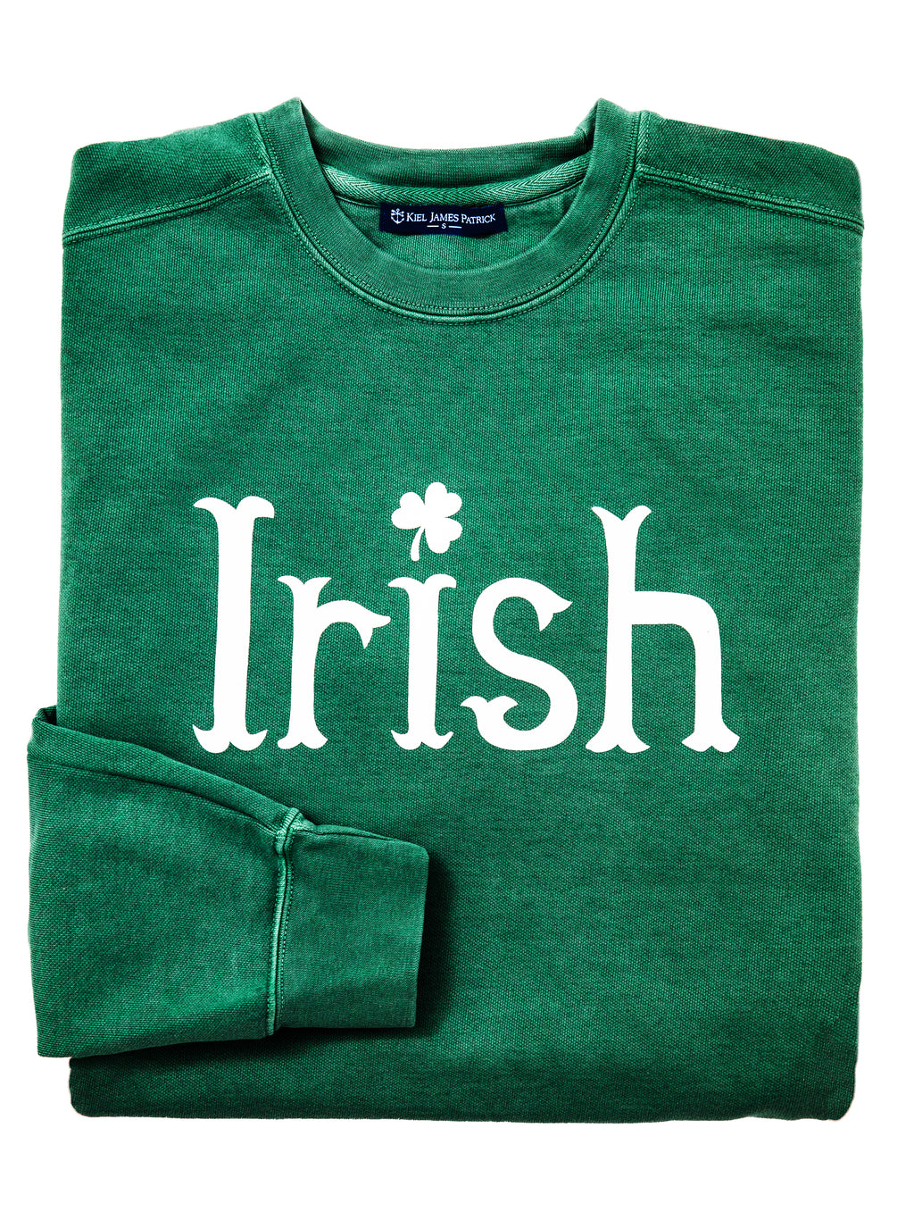 KJP Irish Screenprinted St. Patrick's Day Sweatshirt in Green