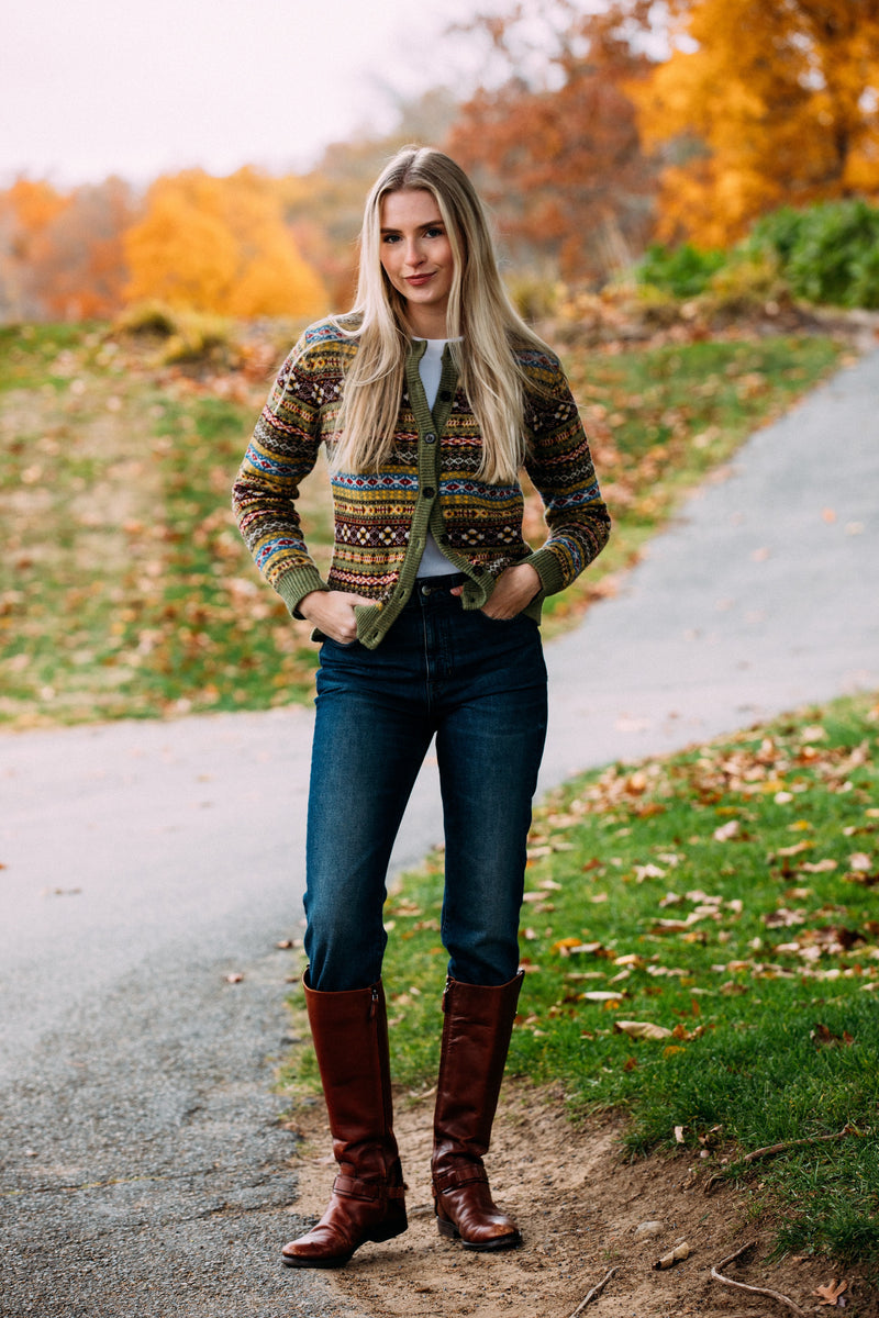 Saranack Fern Fair Isle Cardigan