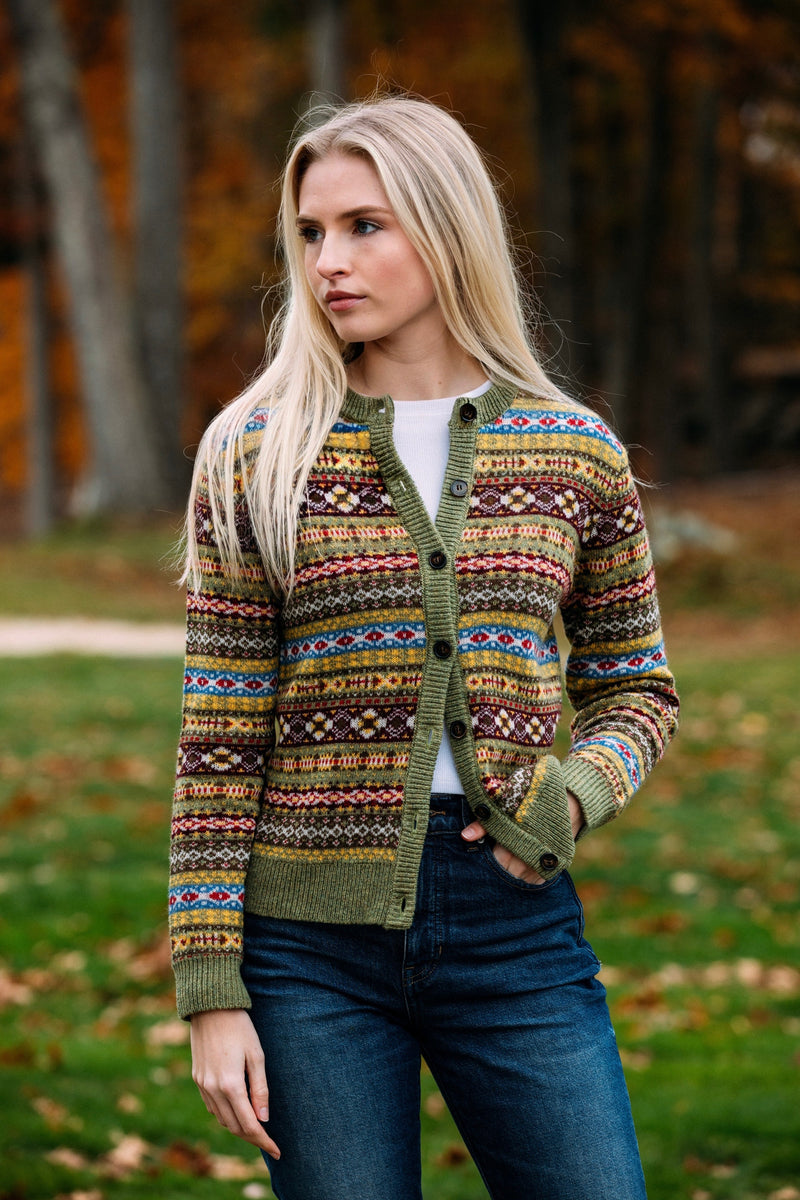 Saranack Fern Fair Isle Cardigan