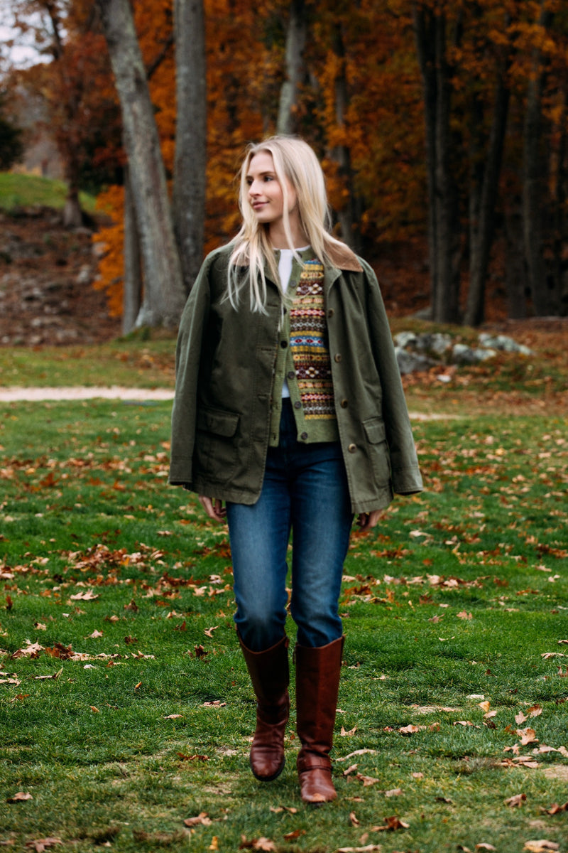 Saranack Fern Fair Isle Cardigan