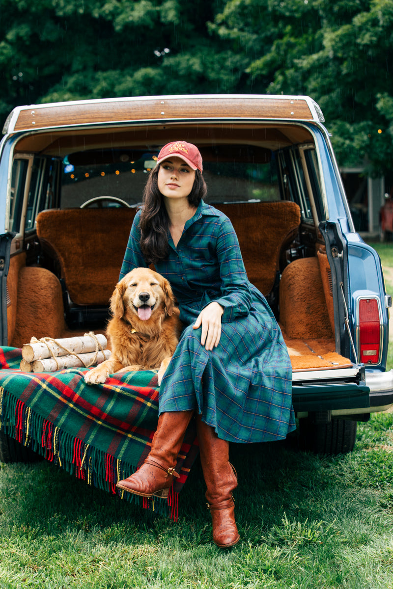 Pinewood Trail Flannel Maxi Dress