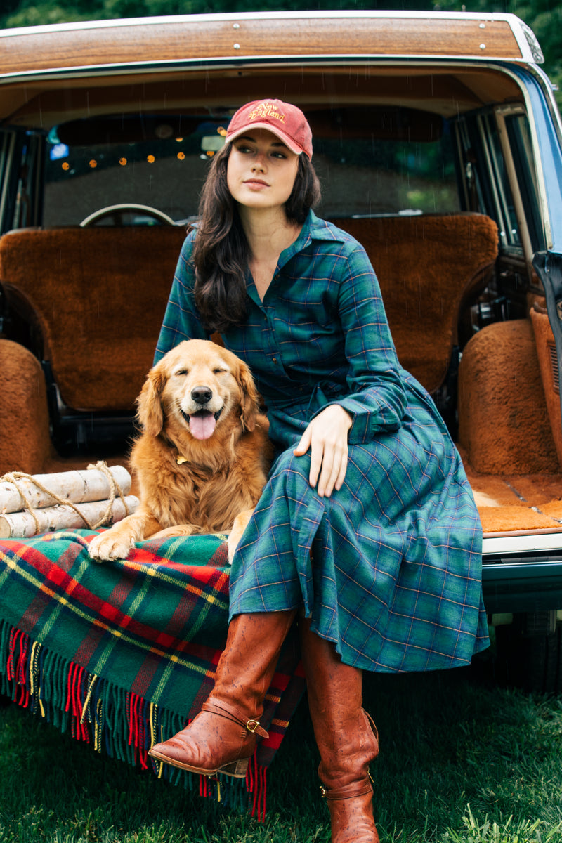 Pinewood Trail Flannel Maxi Dress