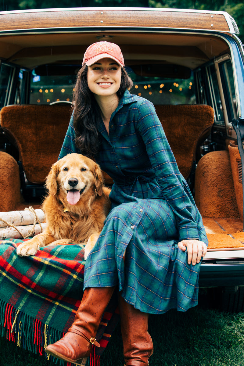 Pinewood Trail Flannel Maxi Dress