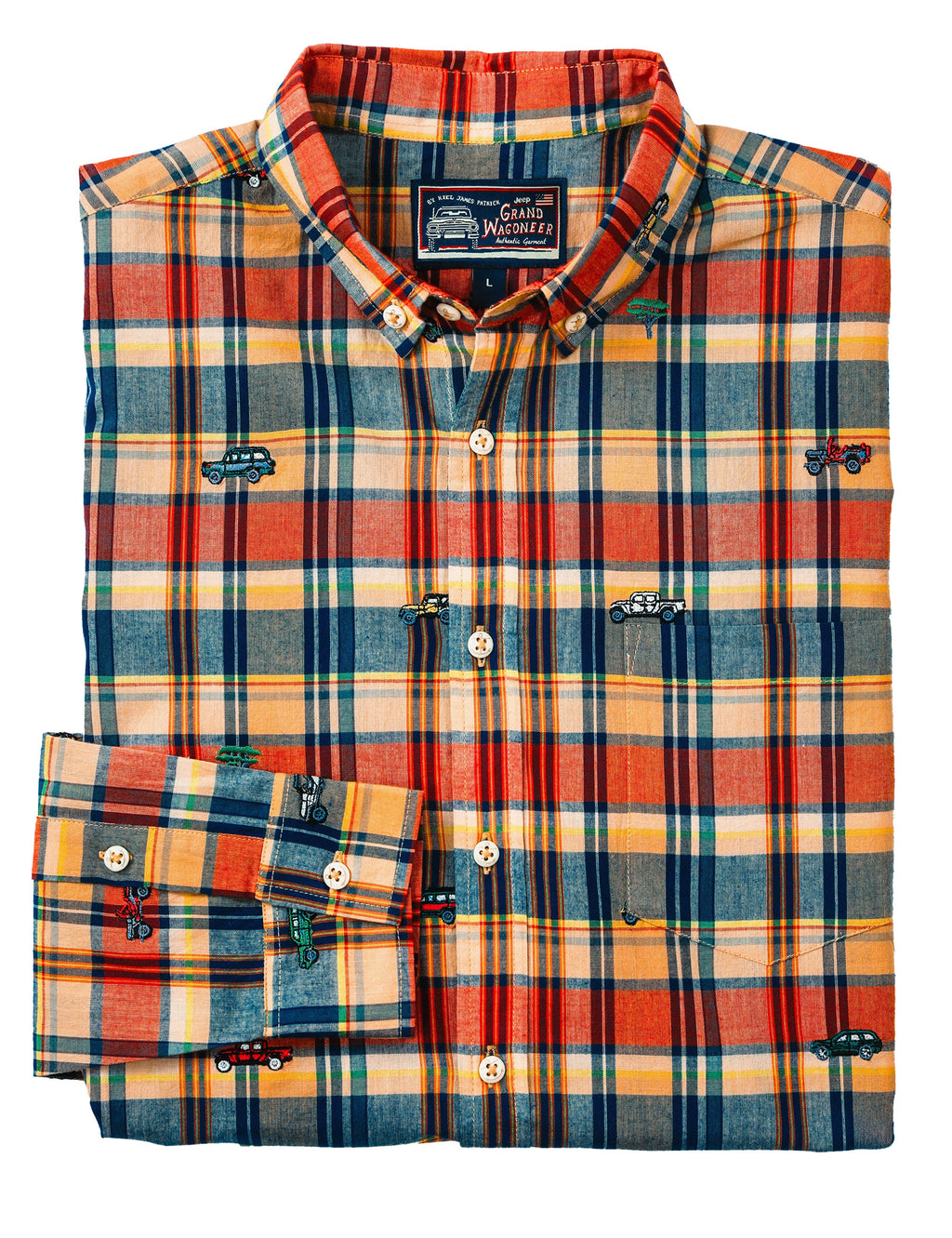 Jeep® x KJP Men's Embroidered Madras Long Sleeve Shirt – Kiel