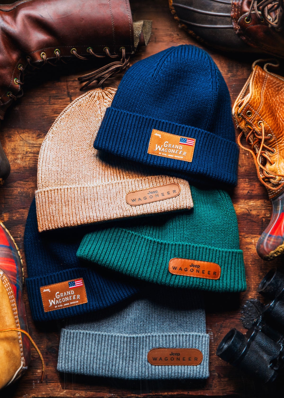 Jeep® x KJP Grand Wagoneer Knit Beanie in Gray