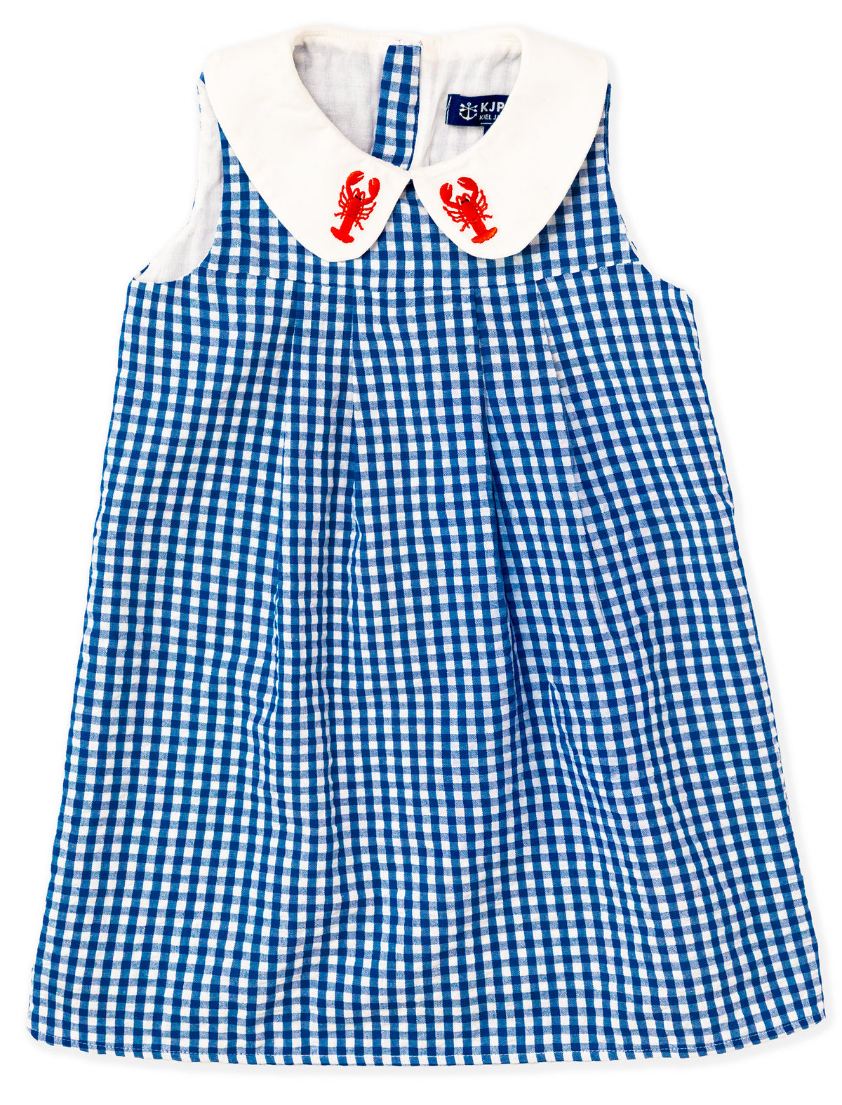 Diane Gingham Embroidered Lobster Kids Dress