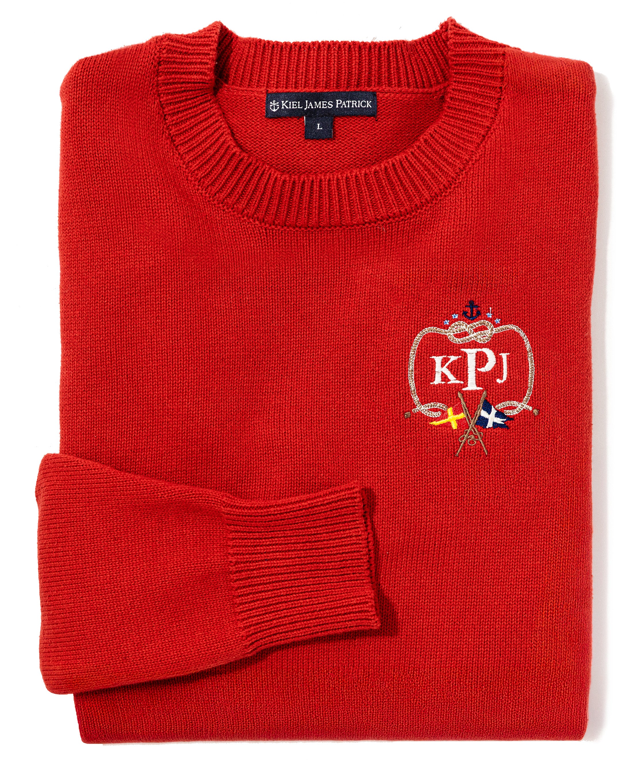 American Yacht Club Embroidered Monogram Sweater in Red - Men's