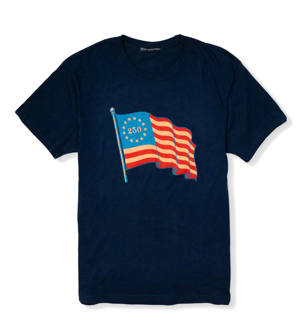 KJP 250th American Flag Graphic T-Shirt in Navy Blue – Kiel James