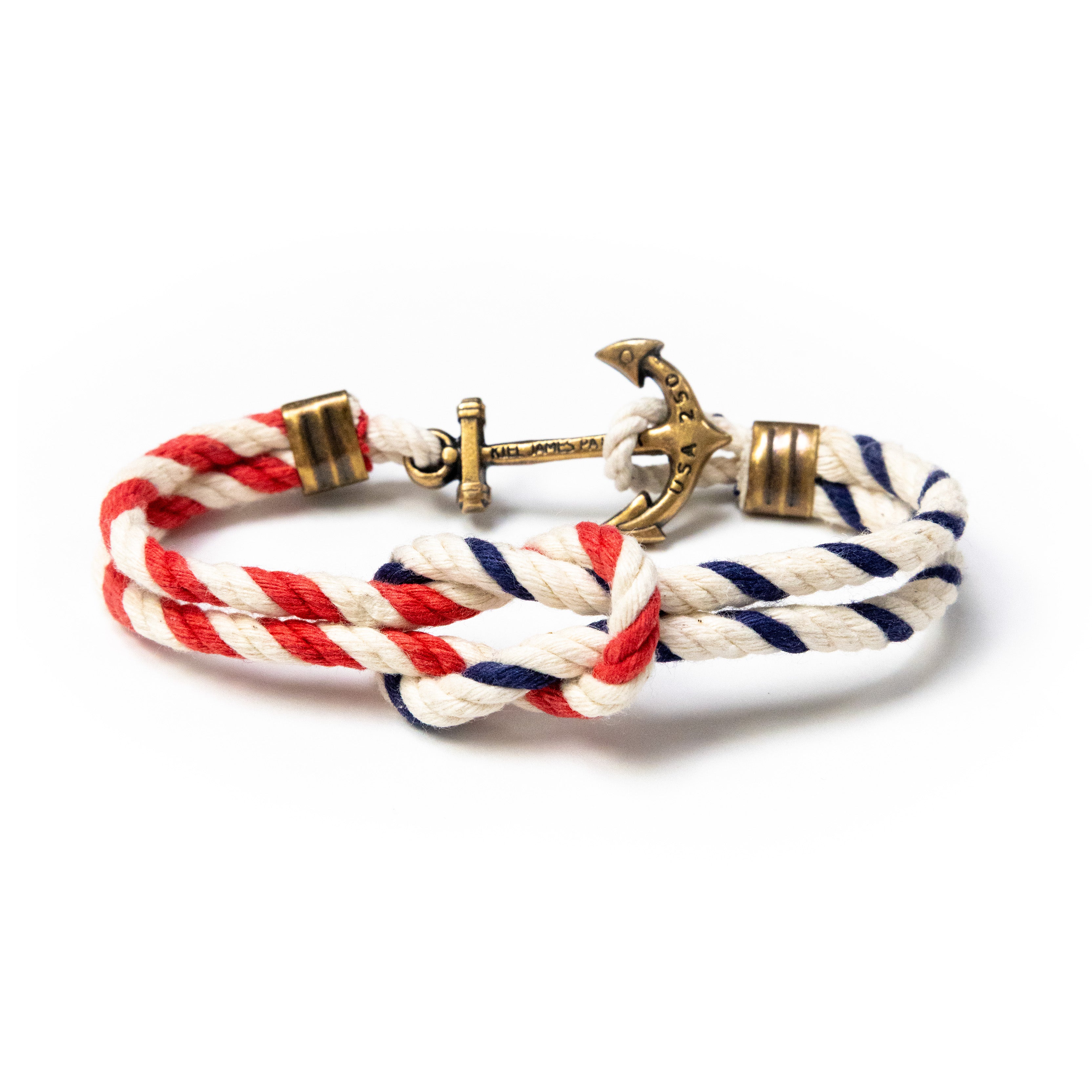 250th Special Edition Red, White, Blue Knot Rope Bracelet