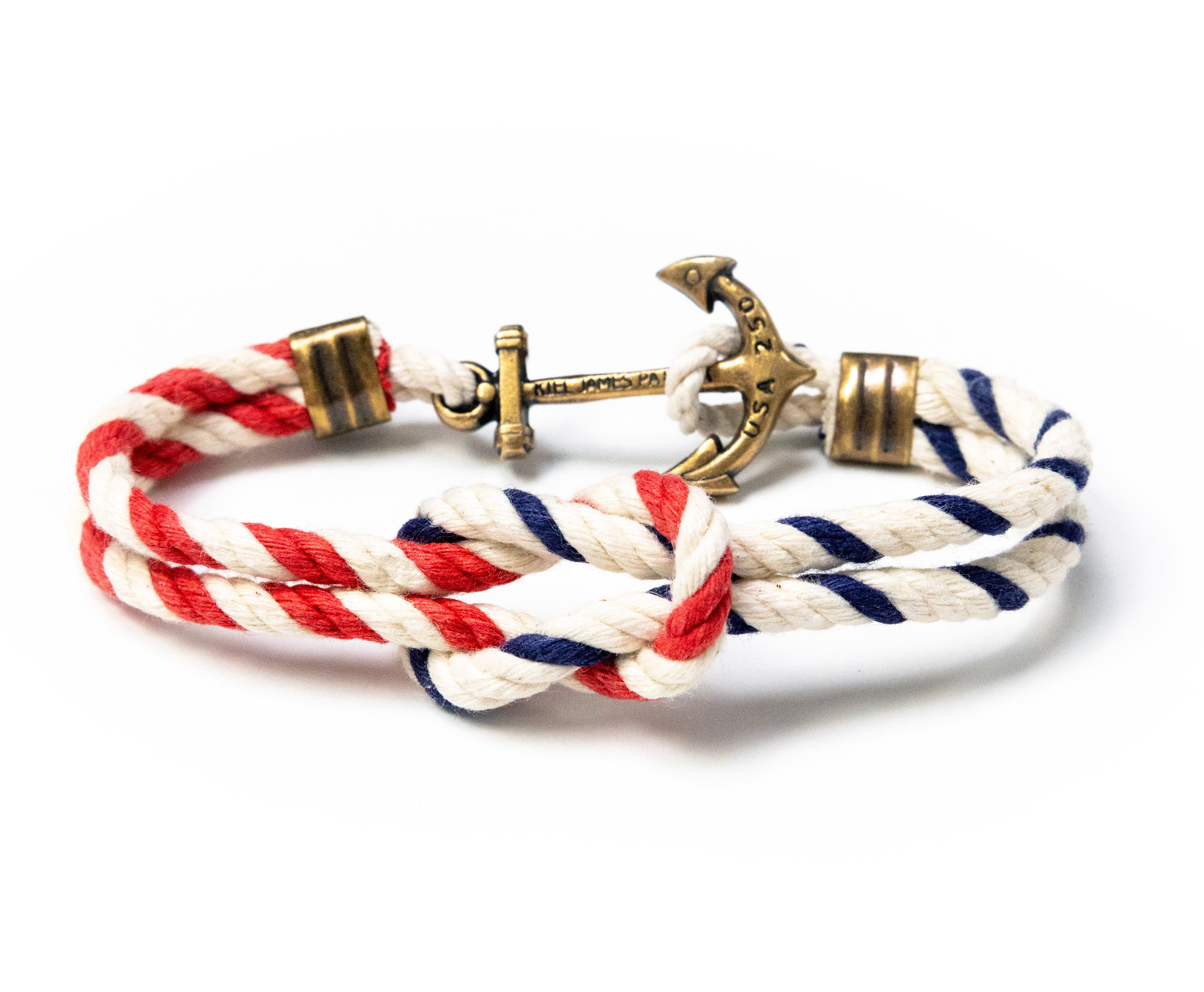 250th Special Edition Red, White, Blue Knot Rope Bracelet