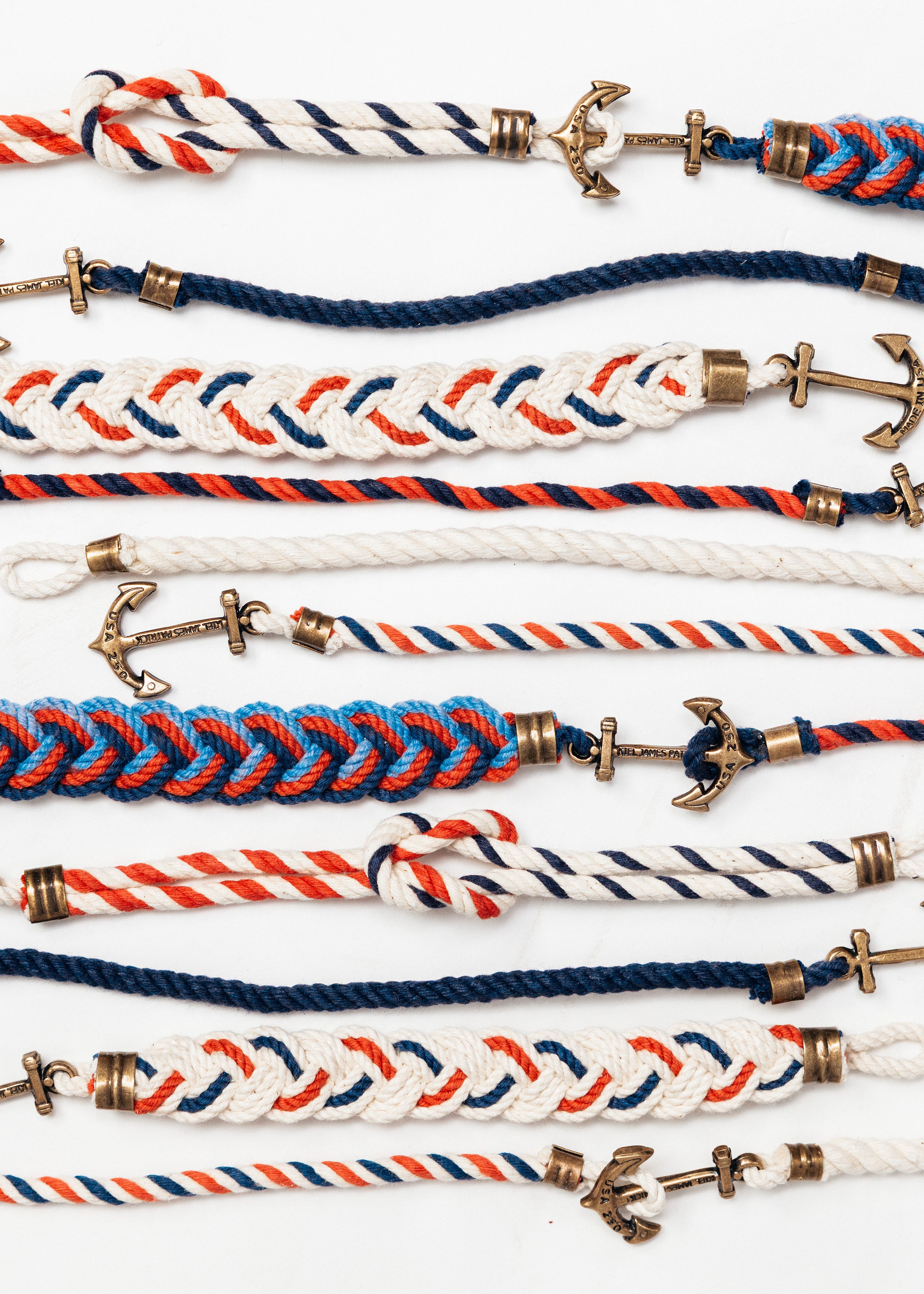 250th Special Edition Red, White, Blue Knot Rope Bracelet