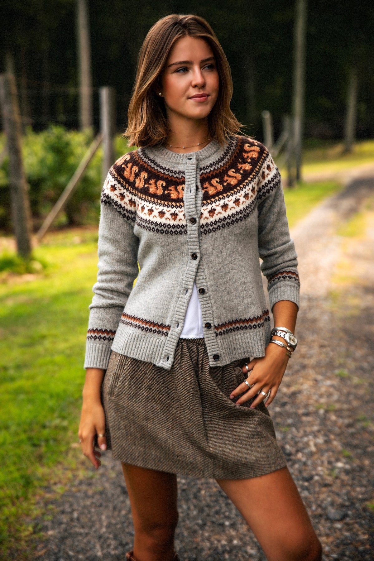 Acorn Hollow Squirrel Cardigan
