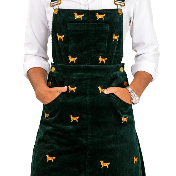 slim fit dress slacks KJP Women's American Retriever Embroidered Corduroy Jumper Dress – Kiel  James Patrick