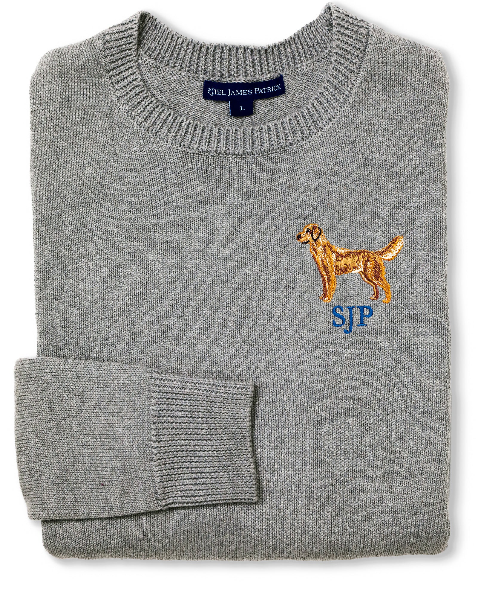 KJP Women's American Golden Retriever Embroidered Monogram Sweater