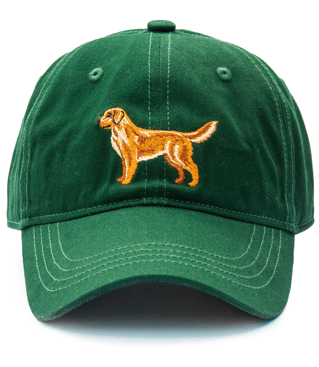 KJP American Golden Retriever Embroidered Twill Ball Cap in 
