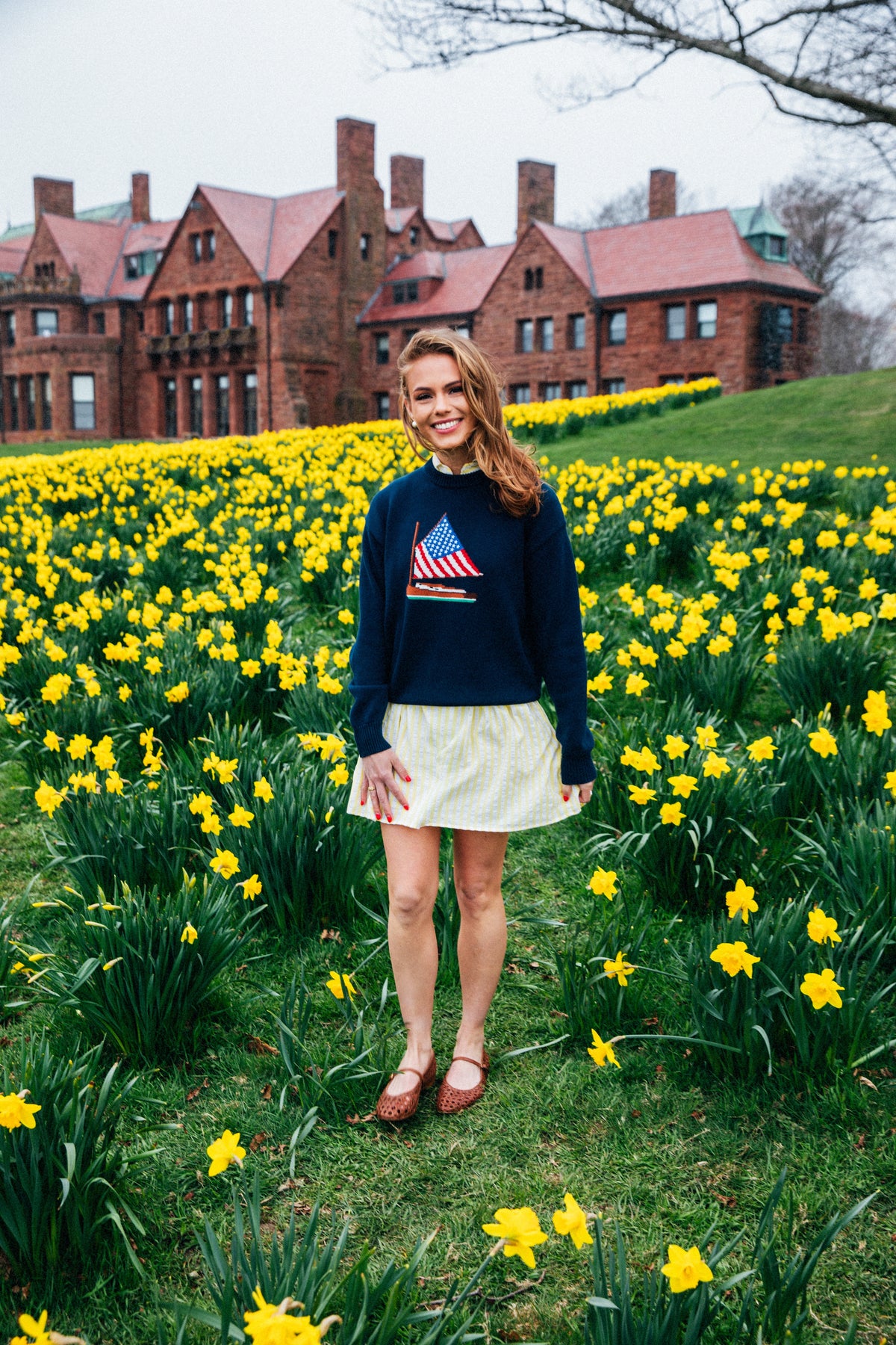 The Seaside Stripe Dress in Yellow