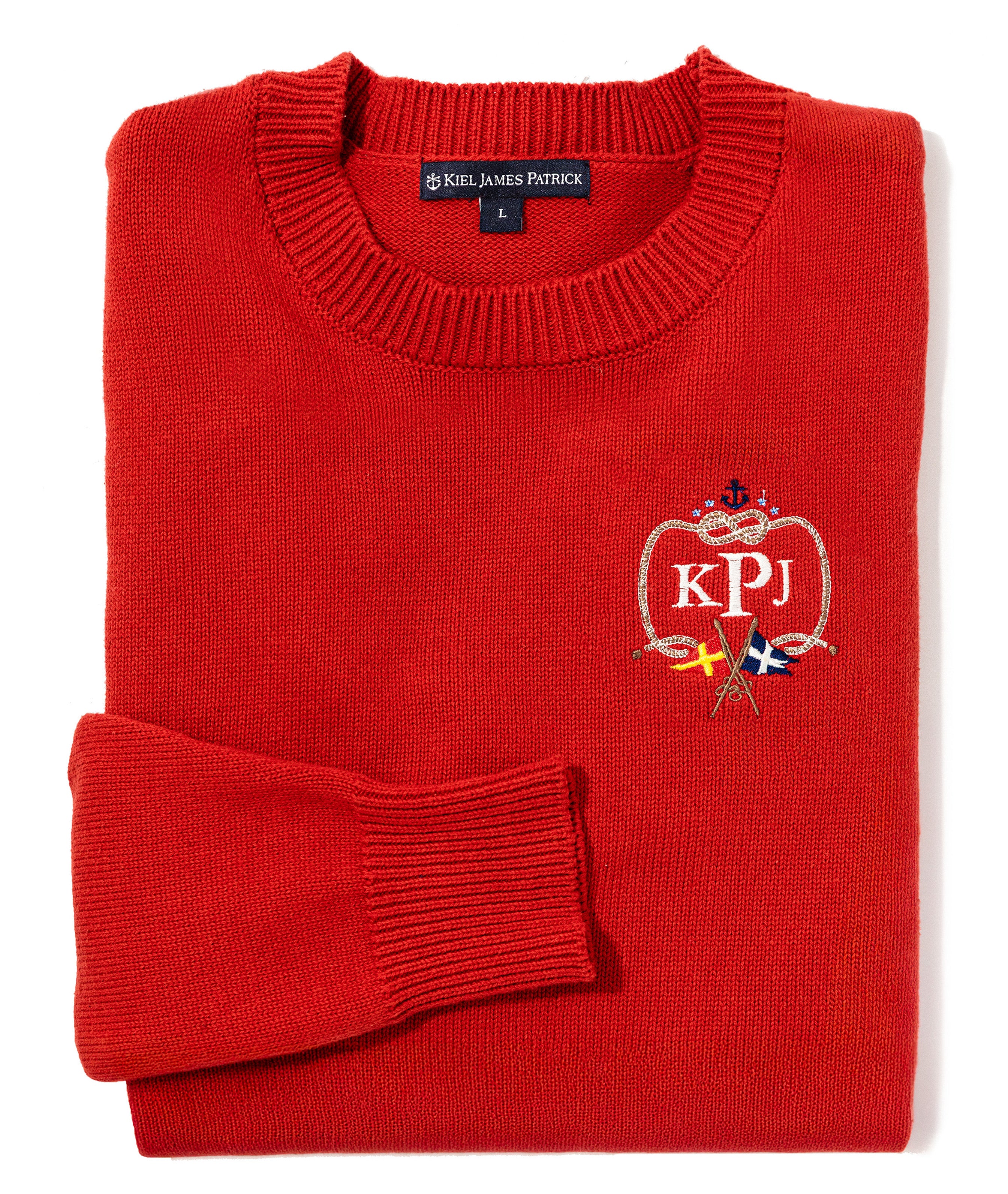 American Yacht Club Embroidered Monogram Sweater in Red - Men's