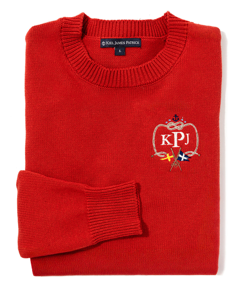 KJP Men's American Yacht Club Custom Embroidered Monogram Sweater
