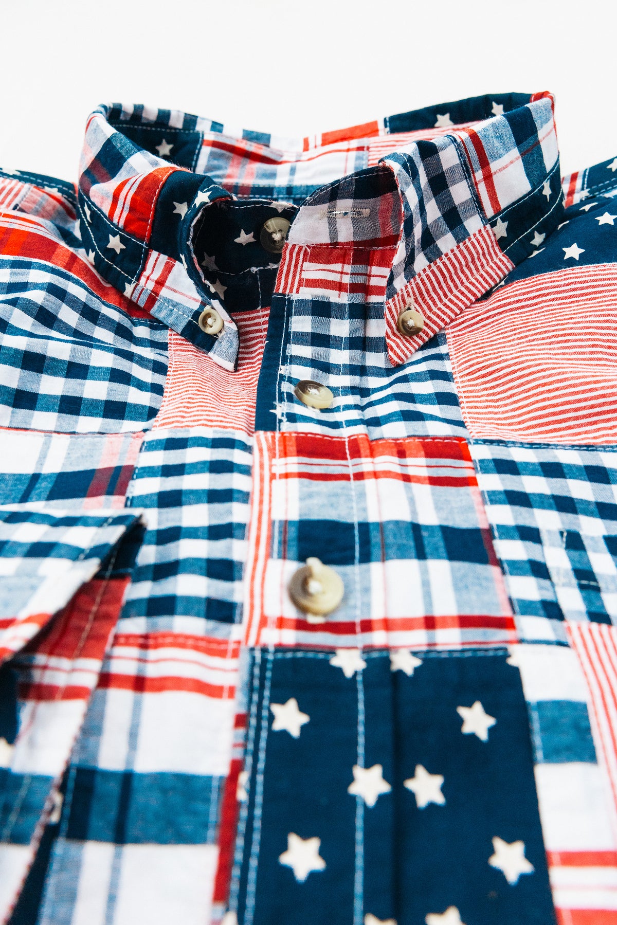 Americana Patchwork Madras Shirt