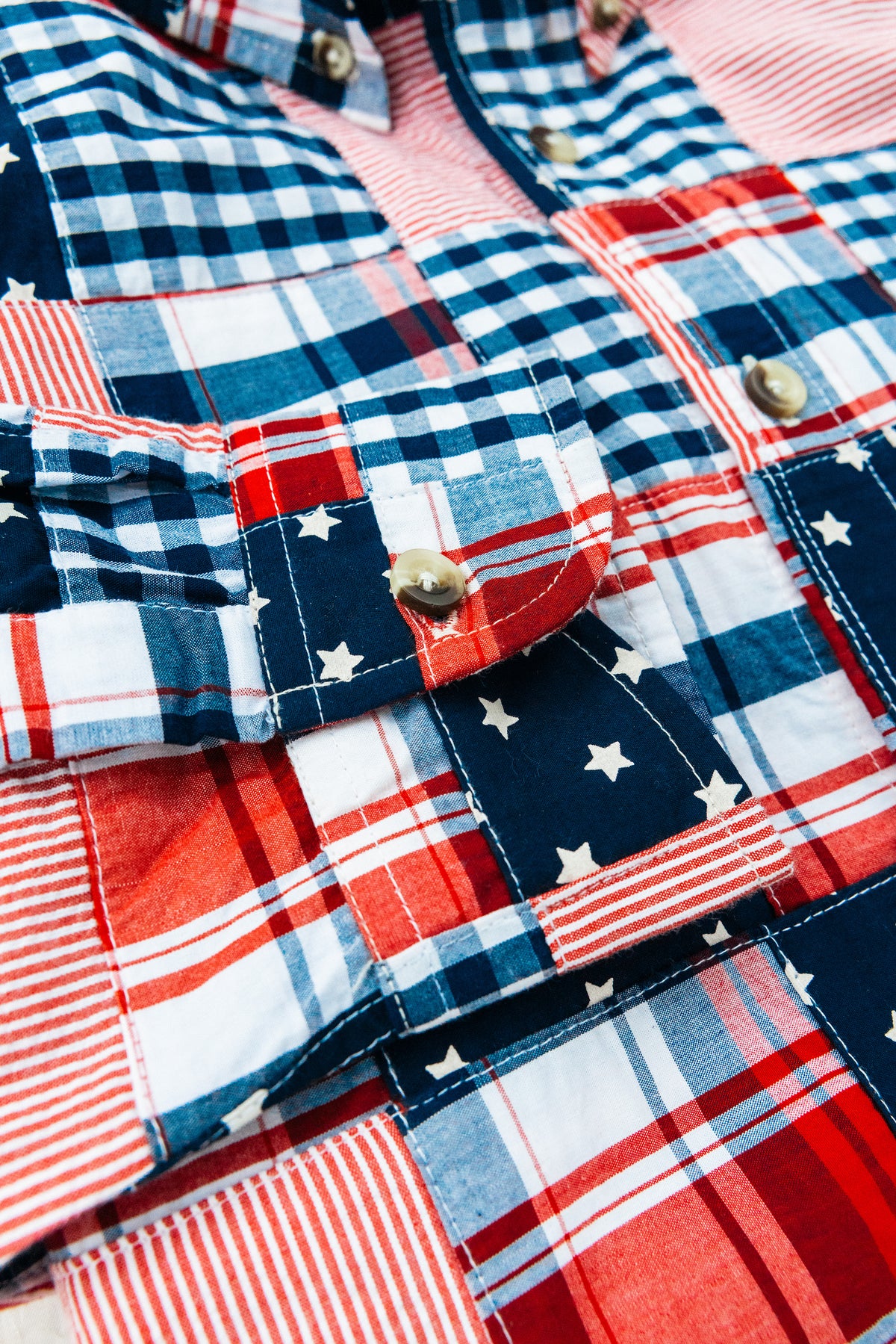 Americana Patchwork Madras Shirt