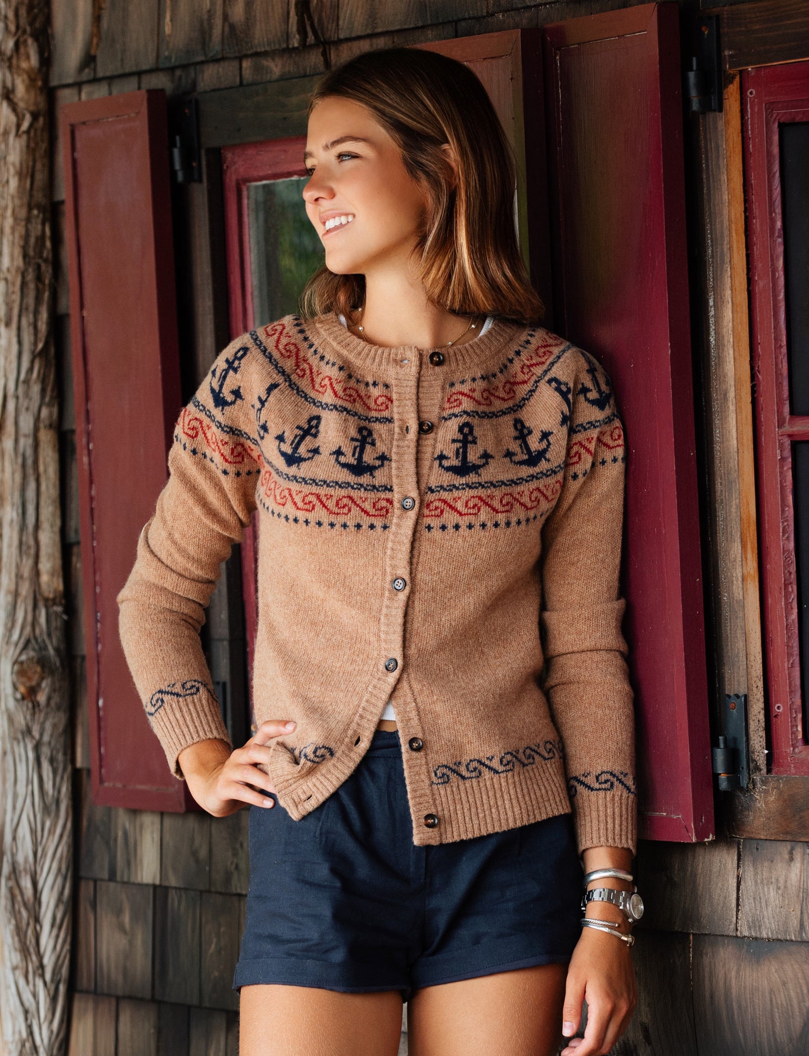 KJP Women's Anchor Atlantic Fair Isle Cardigan Wool Sweater – Kiel