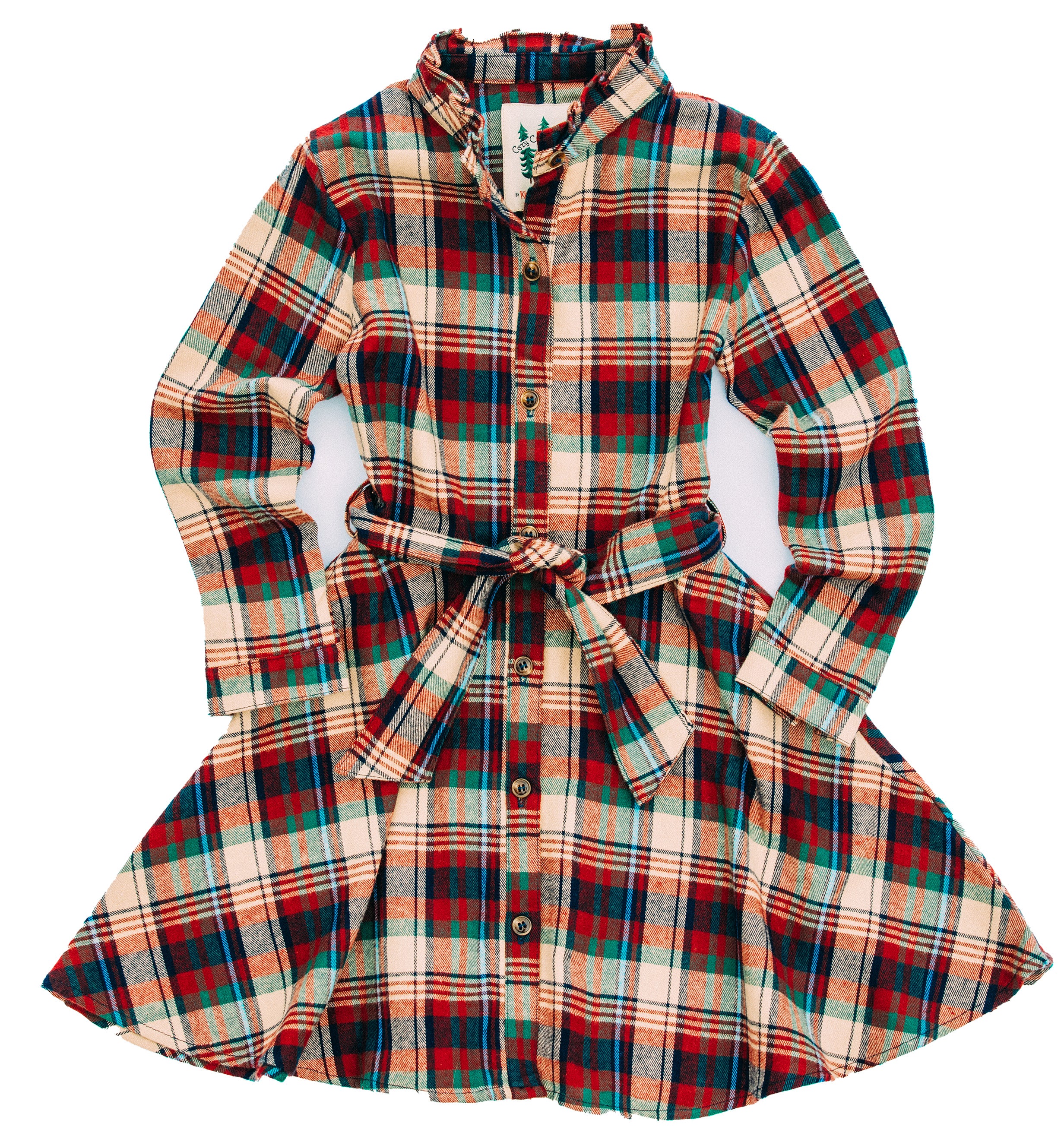Apple Cinnamon Kids Flannel Dress