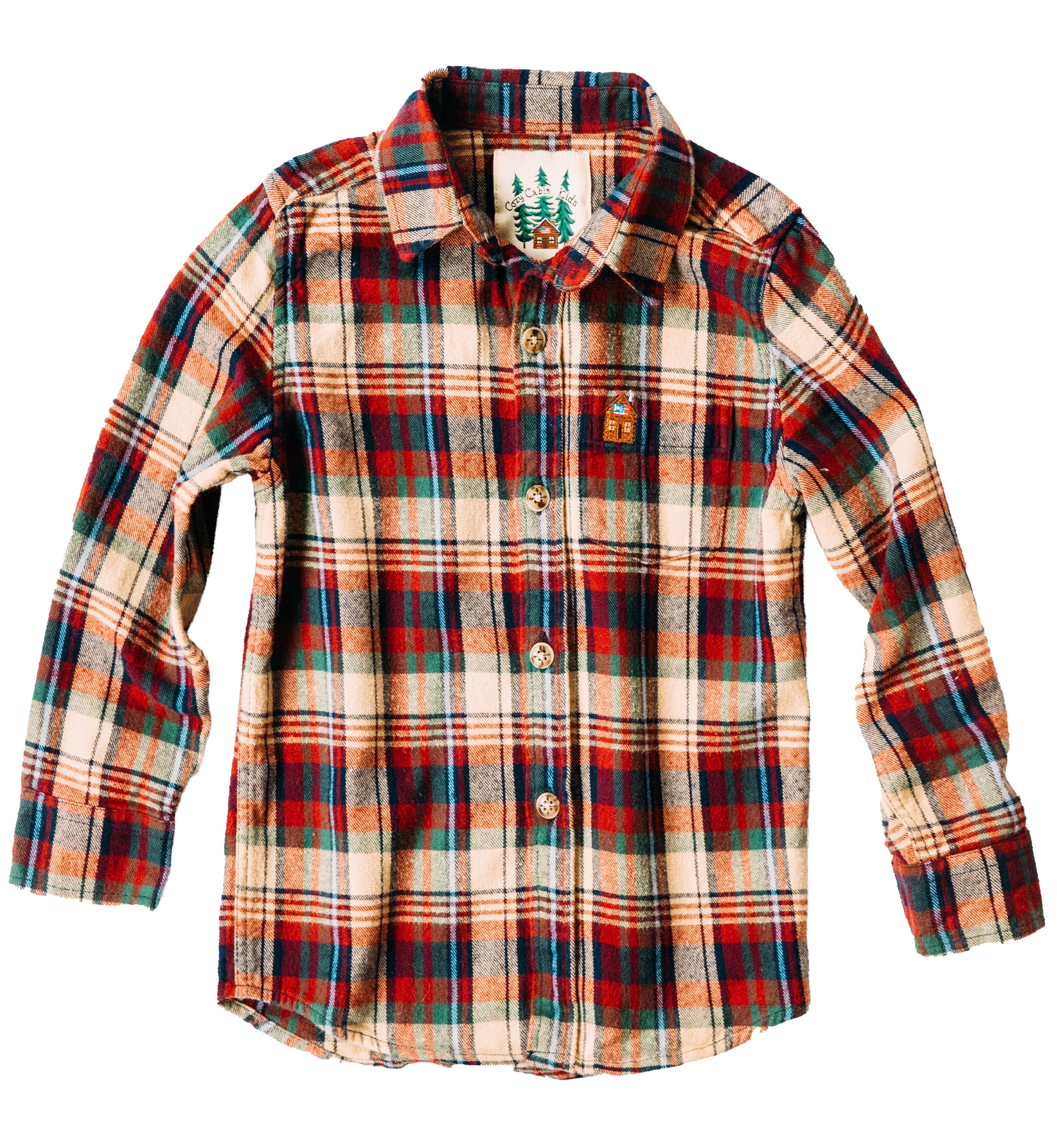 Apple Cinnamon Kids Flannel Shirt