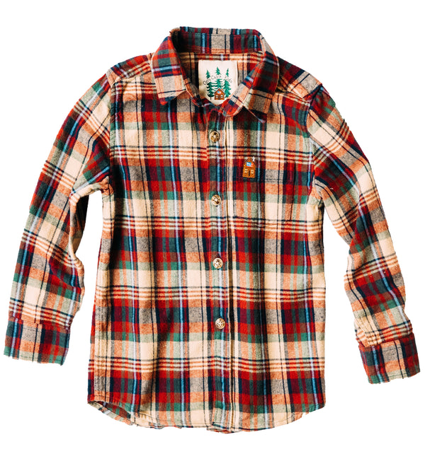 Apple Cinnamon Kids Flannel Shirt