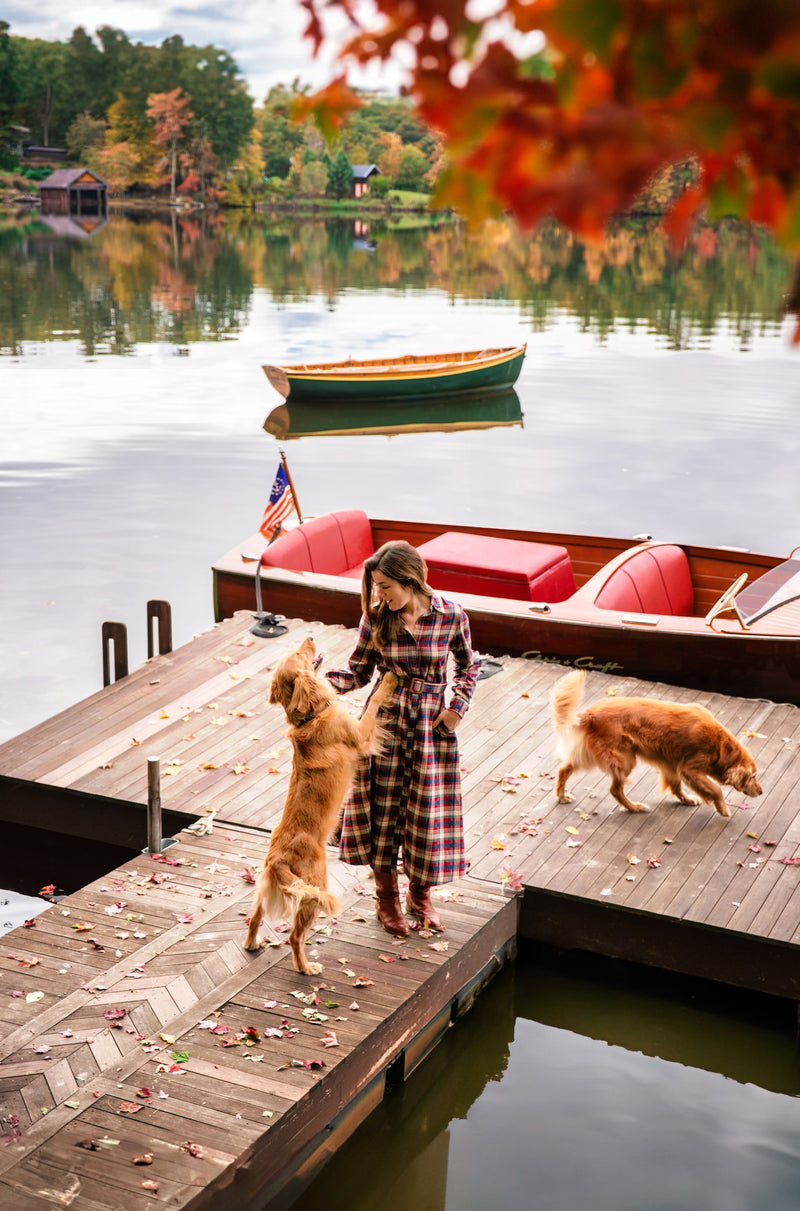 Apple Cinnamon Flannel Maxi Dress