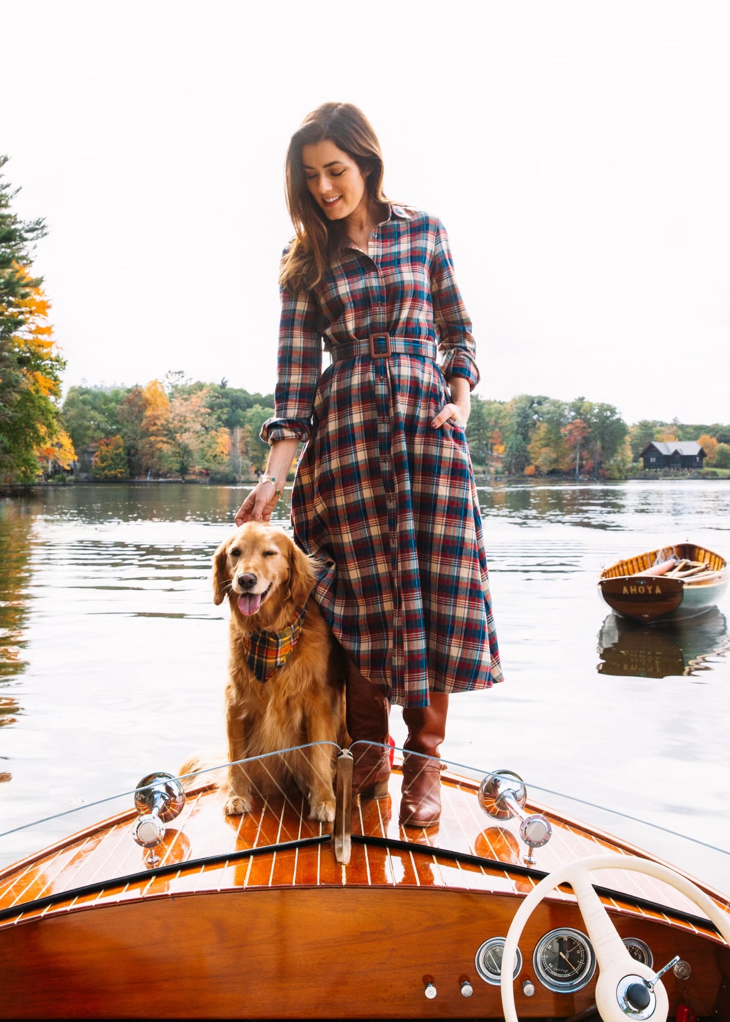 Apple Cinnamon Flannel Maxi Dress