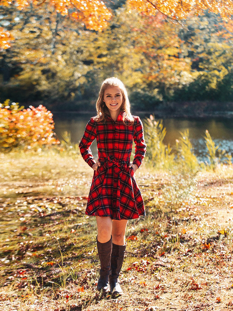 Apple Pie Skillet Flannel Dress