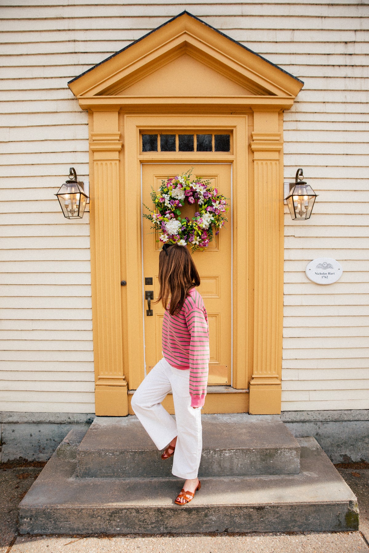 Beach Rose Stripe Rollneck Sweater