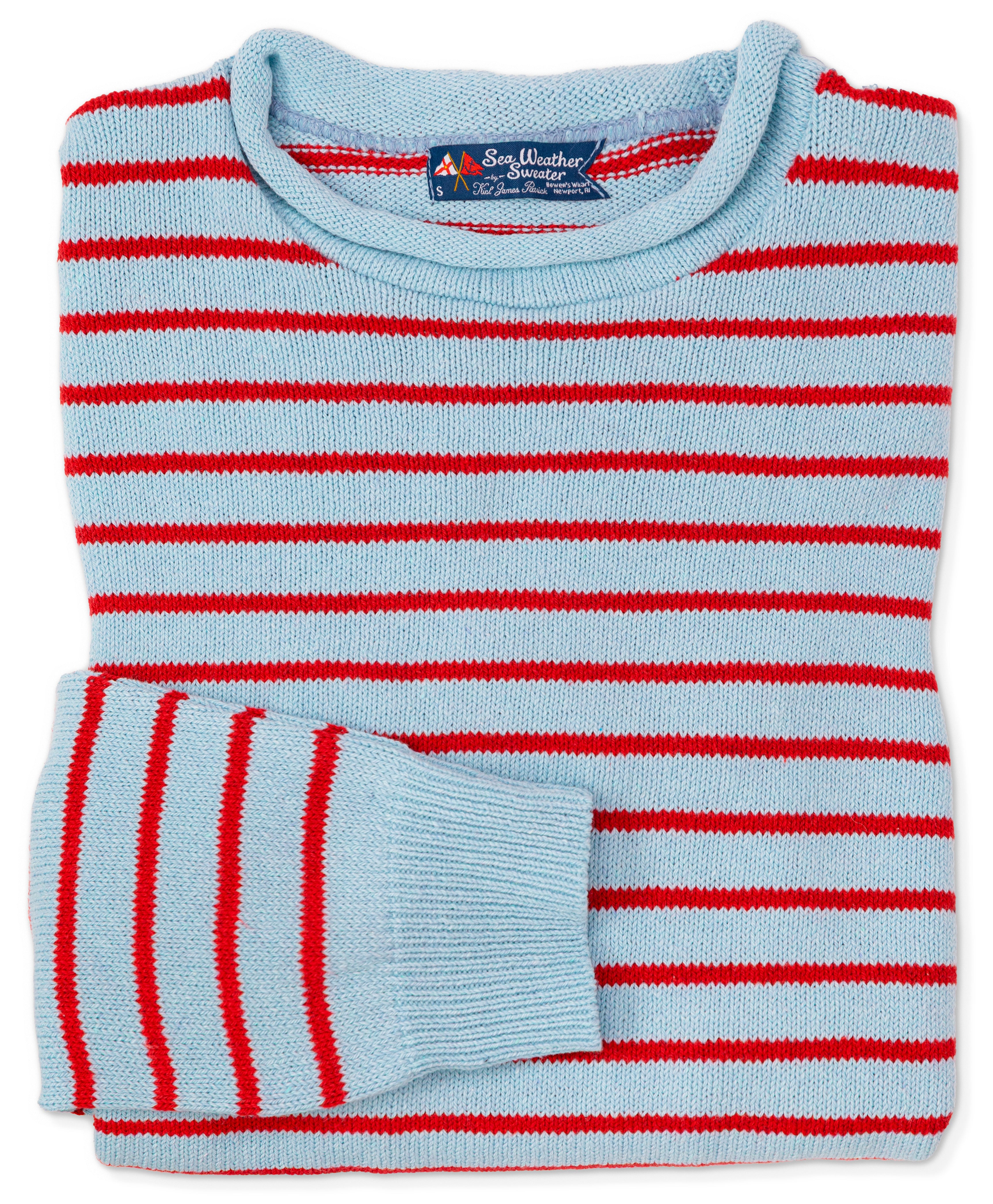 Blue Buoy Stripe Rollneck Sweater
