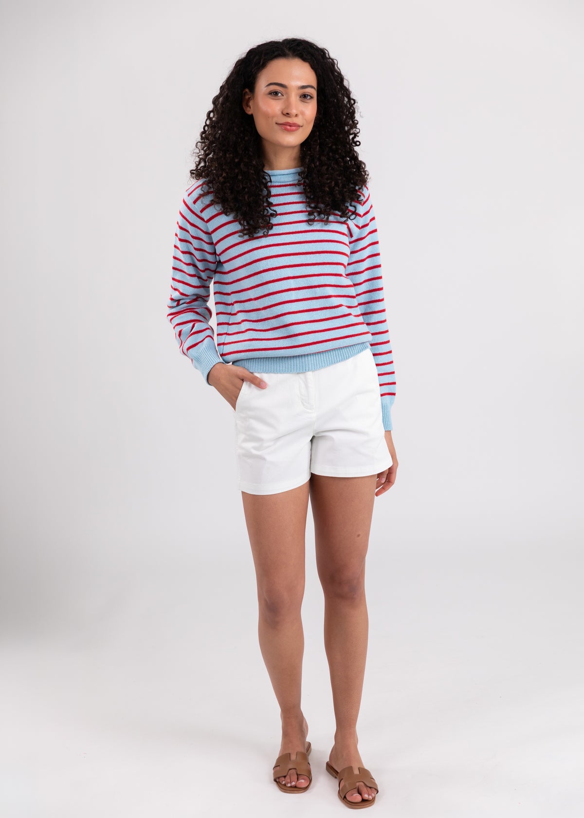 Blue Buoy Stripe Rollneck Sweater