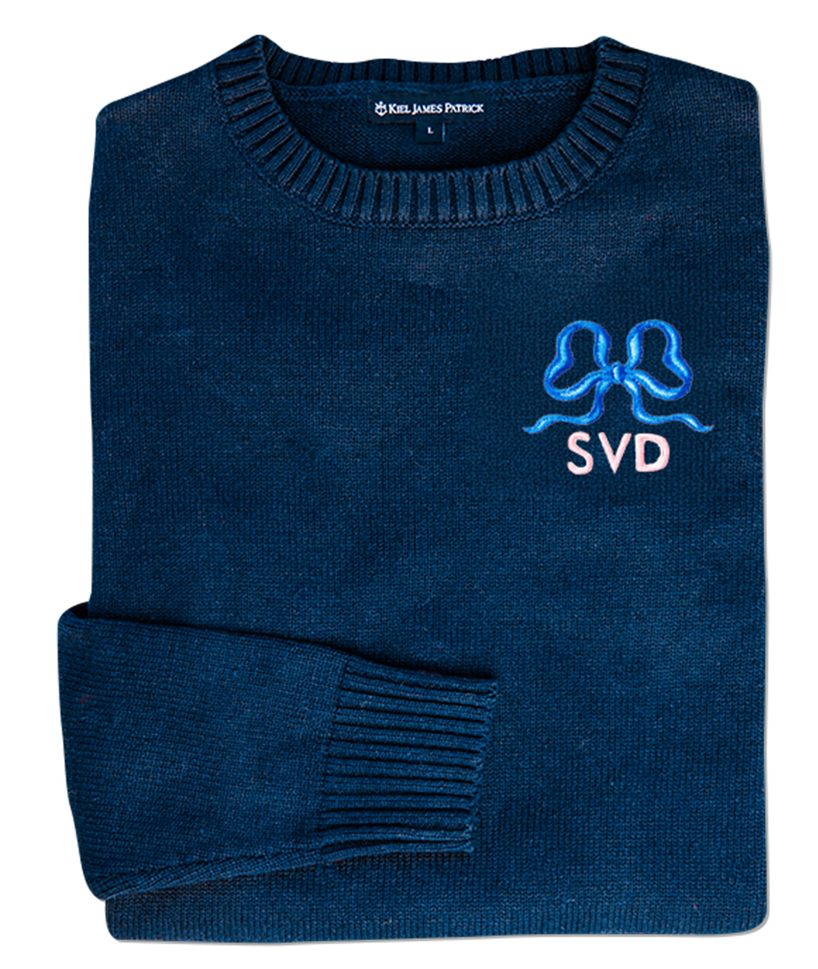 Bow Embroidered Monogram Sweater