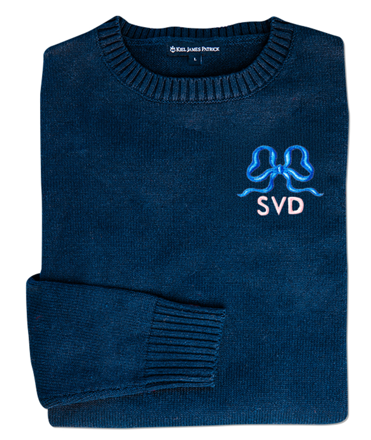Bow Embroidered Monogram Sweater