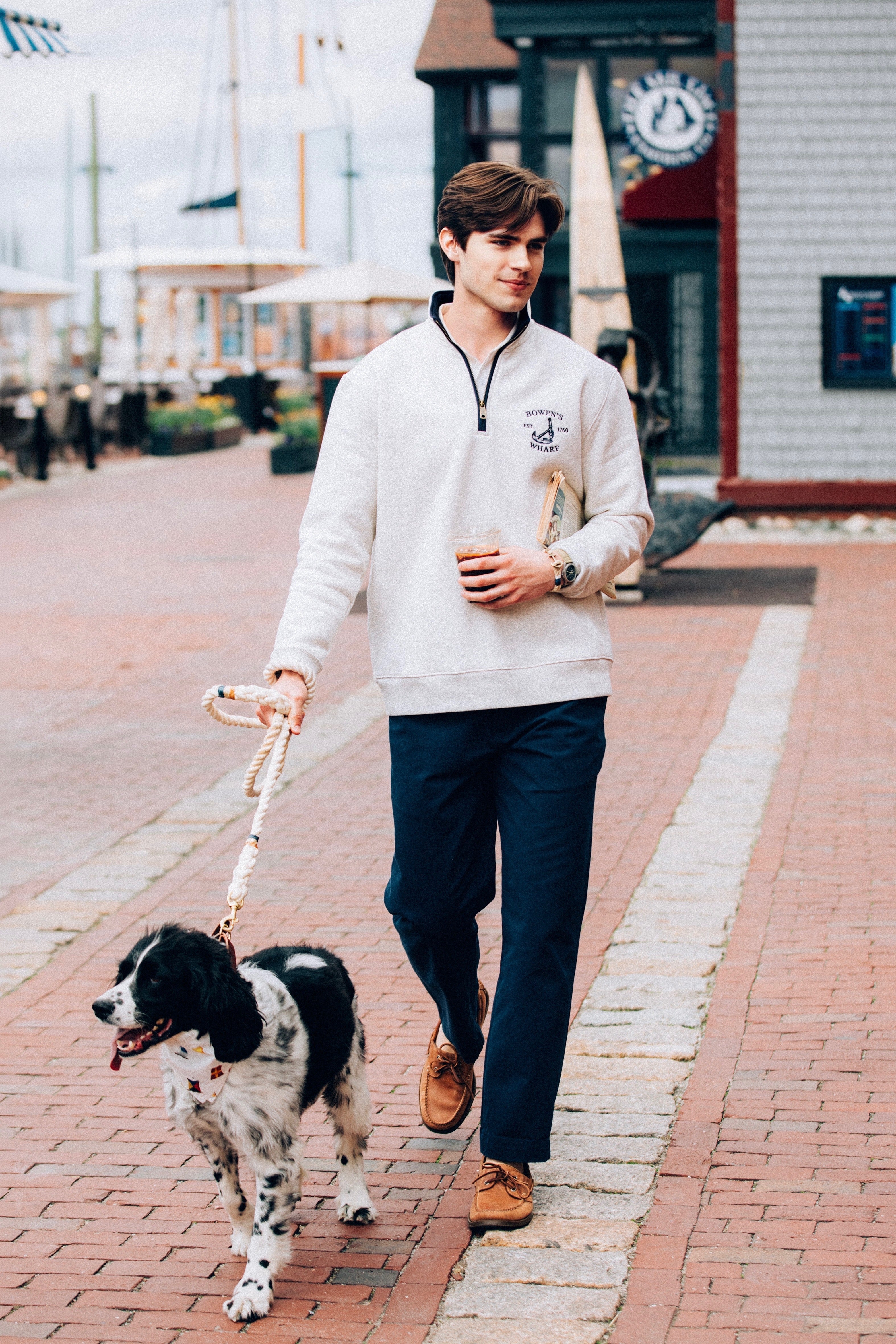 Bowen's Wharf Quarter Zip - Men's
