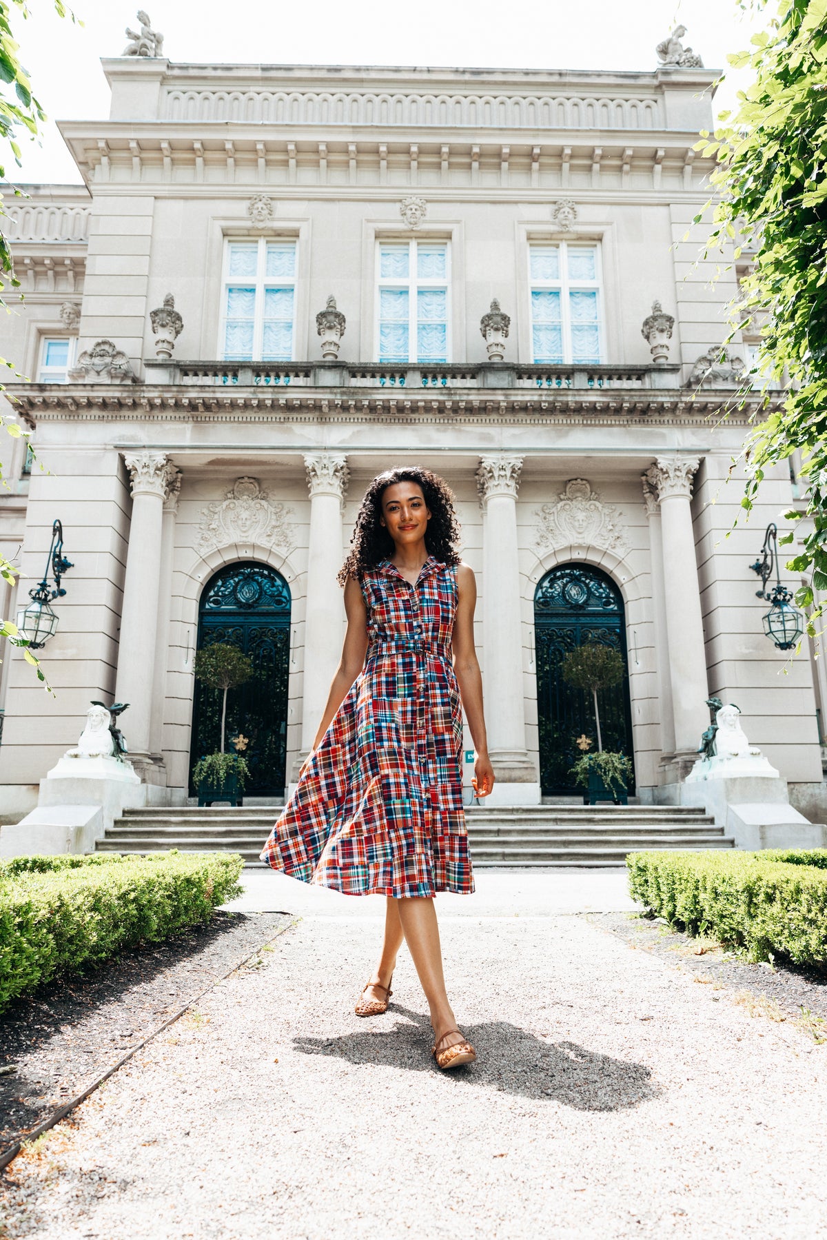 Bristol Patchwork Madras Shirtdress