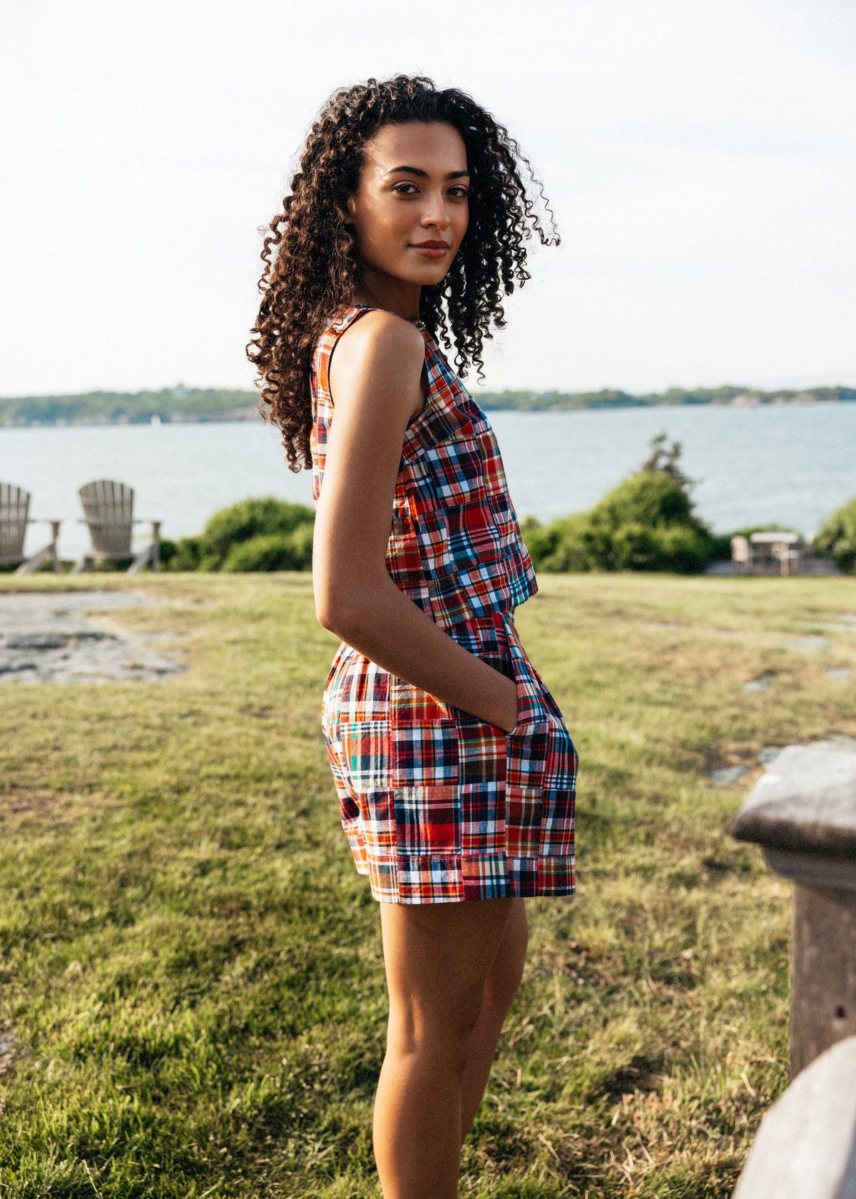 Bristol Patchwork Madras Sleeveless Shirt