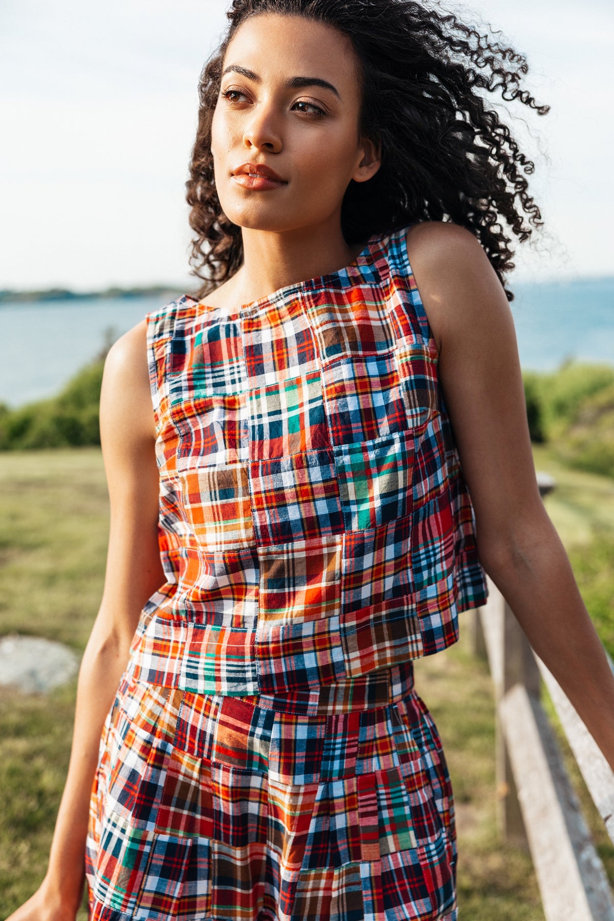 Bristol Patchwork Madras Sleeveless Shirt