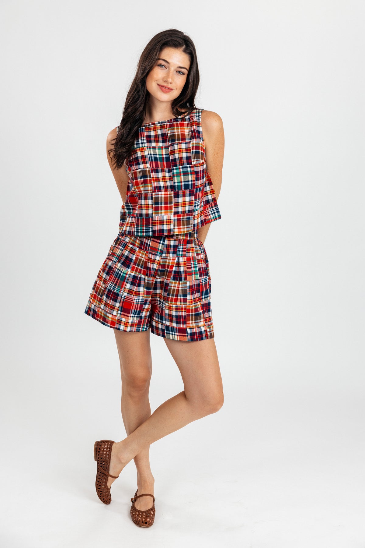 Bristol Patchwork Madras Sleeveless Shirt