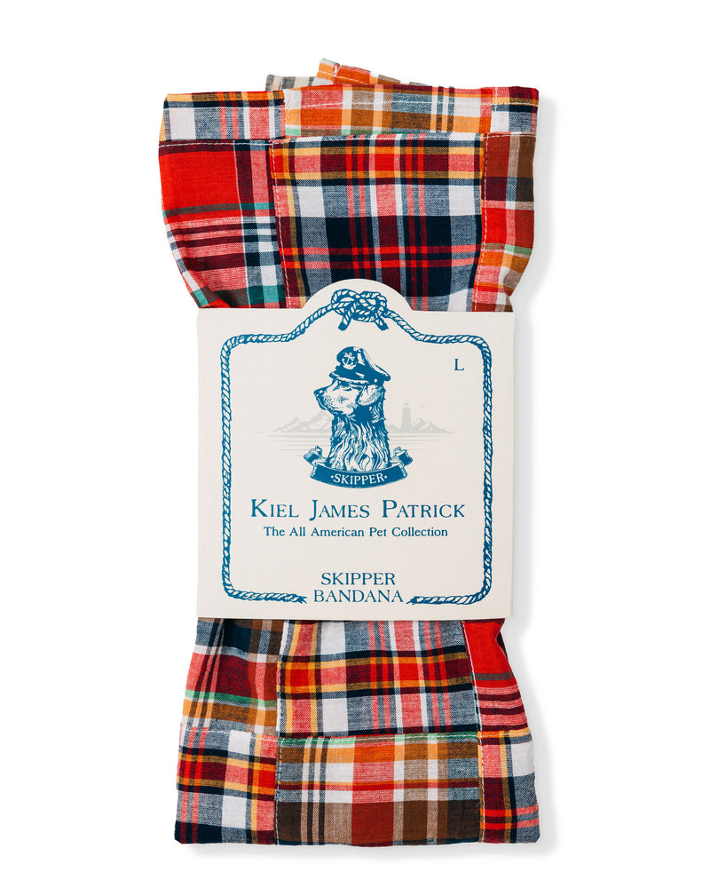 KJP Pet's Bristol Patchwork Madras Dog Bandana – Kiel James Patrick
