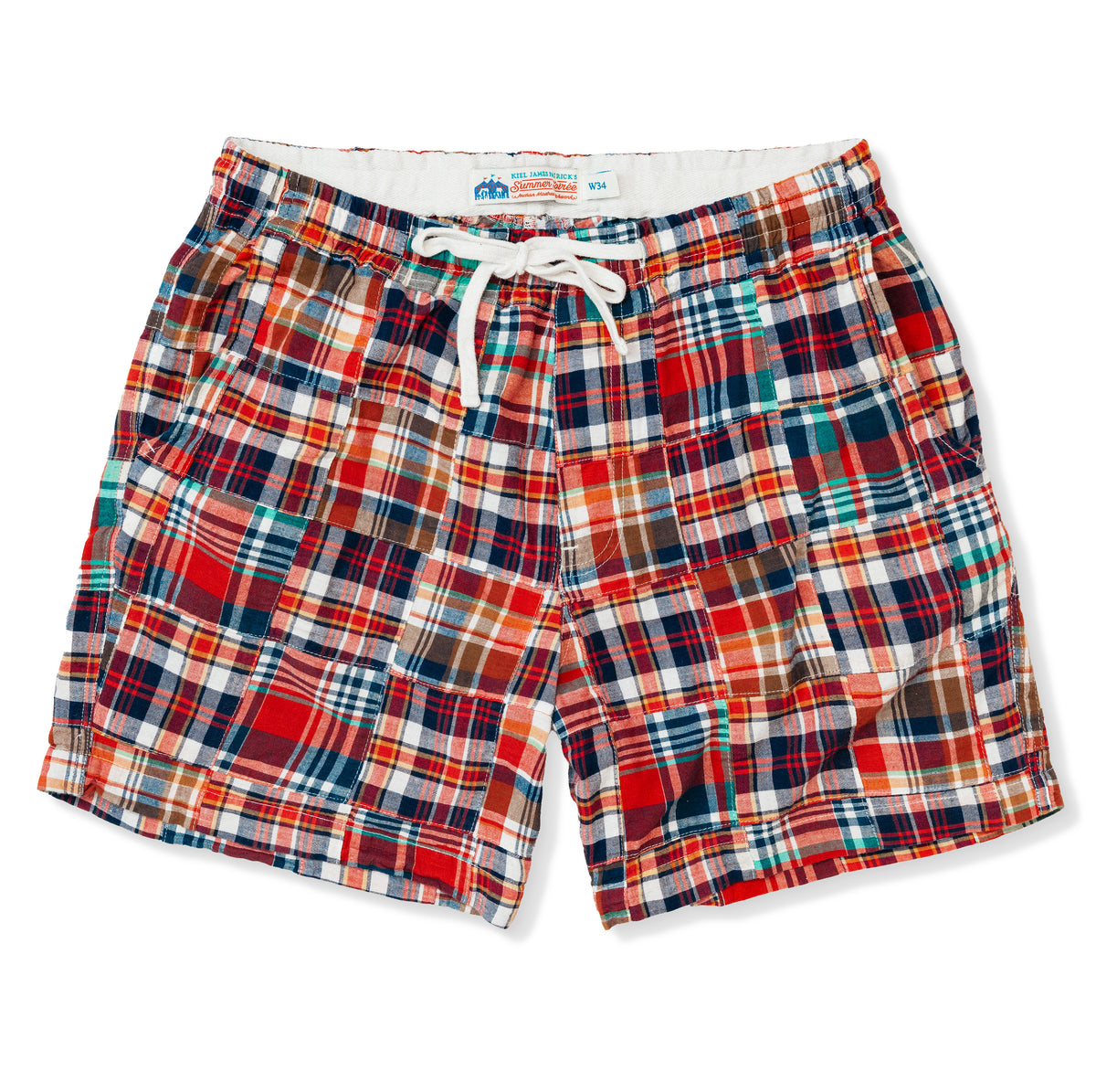 Bristol Patchwork Madras Drawstring Shorts